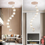 8 Light Raindrop Crystal Chandelier E27 Bulb Base