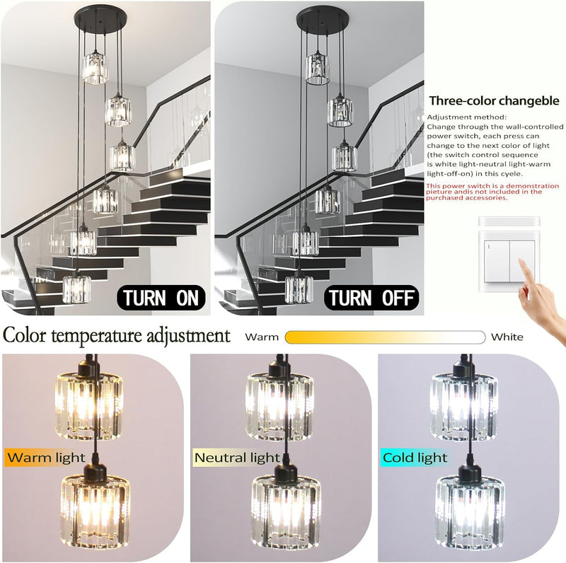 8 Light Raindrop Crystal Chandelier E27 Bulb Base
