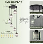 8 Light Raindrop Crystal Chandelier E27 Bulb Base