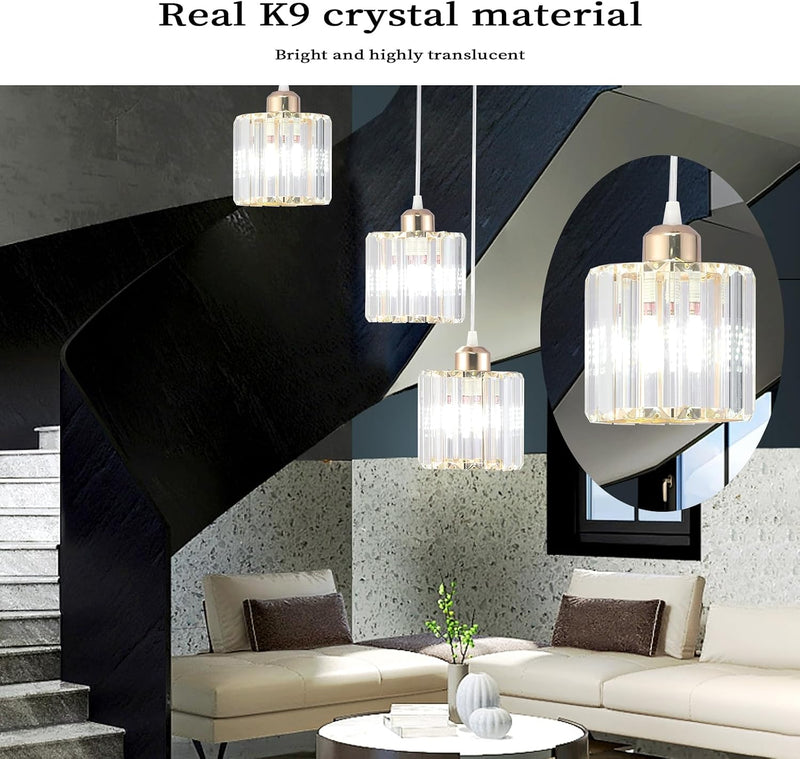 8 Light Raindrop Crystal Chandelier E27 Bulb Base