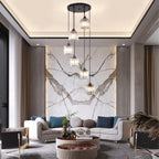 8 Light Raindrop Crystal Chandelier E27 Bulb Base