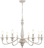 8 Lights Vintage Chandelier Farmhouse Metal Chandeliers Ceiling