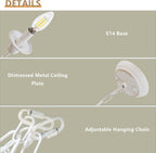 8 Lights Vintage Chandelier Farmhouse Metal Chandeliers Ceiling