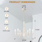 8 Lights Vintage Chandelier Farmhouse Metal Chandeliers Ceiling