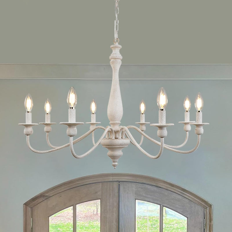8 Lights Vintage Chandelier Farmhouse Metal Chandeliers Ceiling