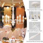 8 Lights Vintage Chandelier Farmhouse Metal Chandeliers Ceiling