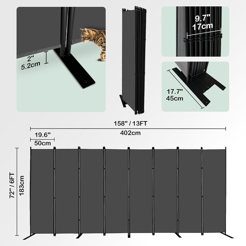 Single Large Room Divider on Wheels