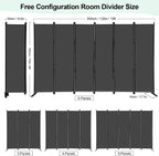 Single Large Room Divider on Wheels