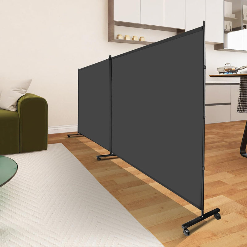 Single Large Room Divider on Wheels