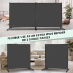Single Large Room Divider on Wheels
