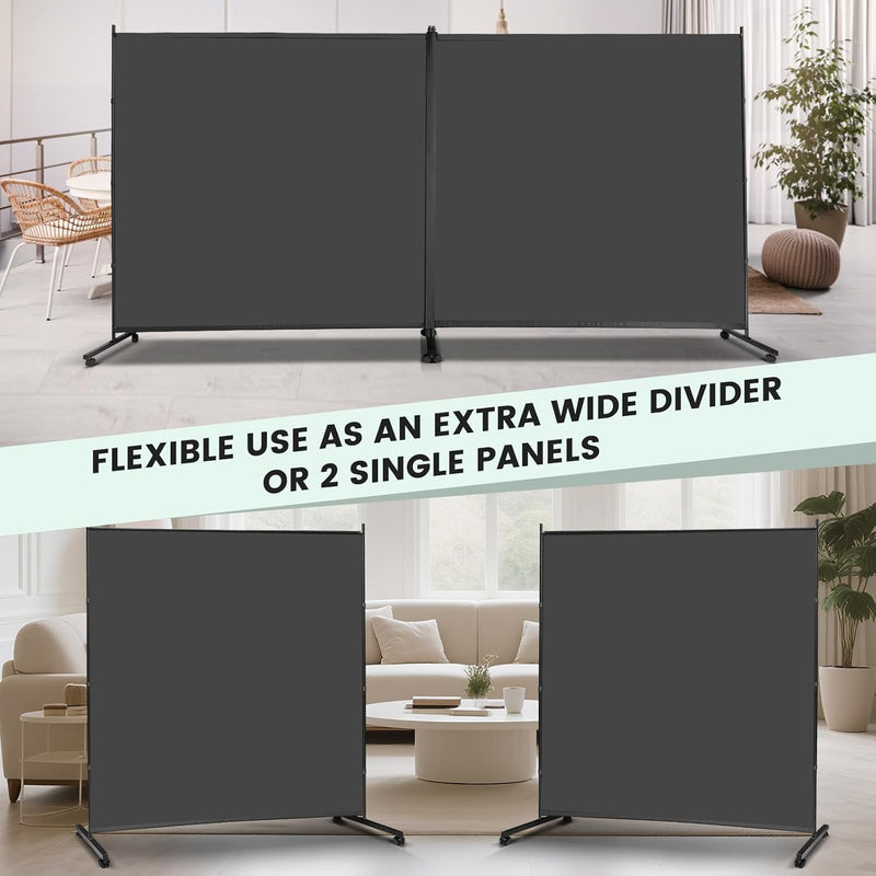 Single Large Room Divider on Wheels