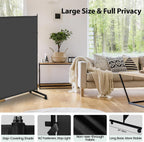 Single Large Room Divider on Wheels
