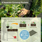 8 Pocket Herb Planter Natural 78x58x80CM