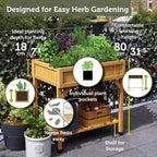 8 Pocket Herb Planter Natural 78x58x80CM