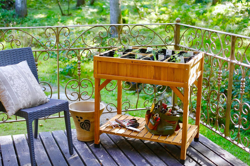 8 Pocket Herb Planter Natural 78x58x80CM
