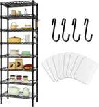 8-Tier Shelving Unit Adjustable Two 4-Tier Storage Shelves
