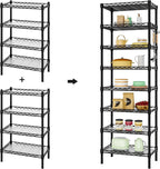 8-Tier Shelving Unit Adjustable Two 4-Tier Storage Shelves