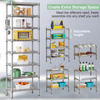 8-Tier Wire Shelving Unit 8 Shelves Metal