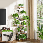 8-Tiered Plant Stand with Grow Lights 62" Tall