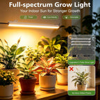 8-Tiered Plant Stand with Grow Lights 62" Tall