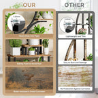 8-Tiered Plant Stand with Grow Lights 62" Tall