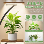 8-Tiered Tall Plant Stand with Grow Light Metal