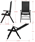 8-Way Adjustable Folding Chair Aluminium