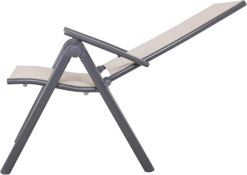 8-Way Adjustable Folding Chair Aluminium