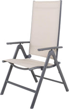 8-Way Adjustable Folding Chair Aluminium