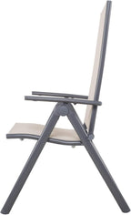 8-Way Adjustable Folding Chair Aluminium