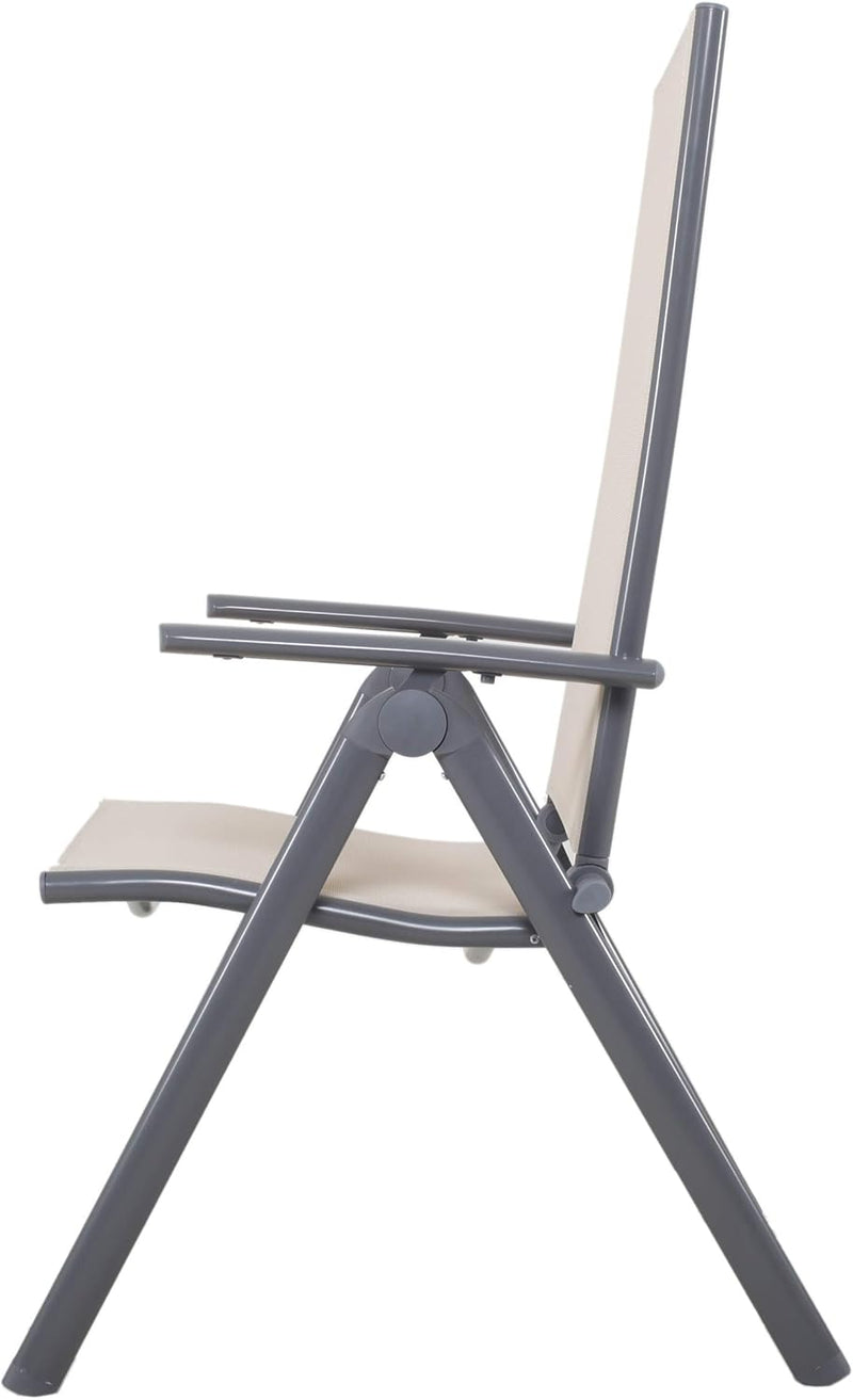 8-Way Adjustable Folding Chair Aluminium