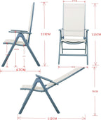 8-Way Adjustable Folding Chair Aluminium