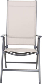 8-Way Adjustable Folding Chair Aluminium