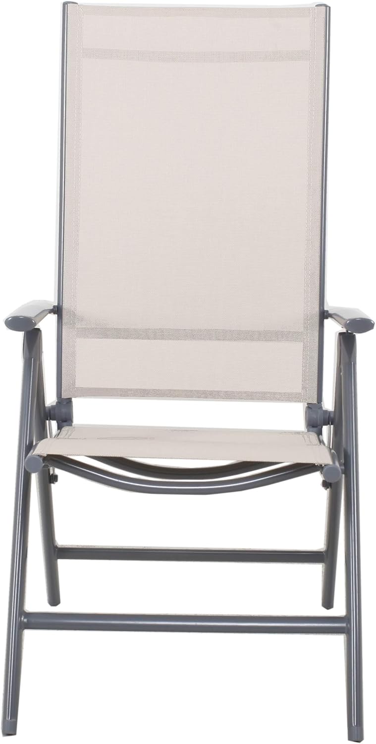 8-Way Adjustable Folding Chair Aluminium