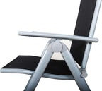 8-Way Adjustable Folding Chair Aluminium