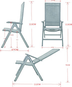 8-Way Adjustable Folding Chair Aluminium