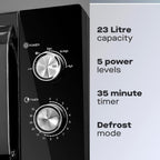 800W 23L Microwave Manual 35 Minute Timer 5