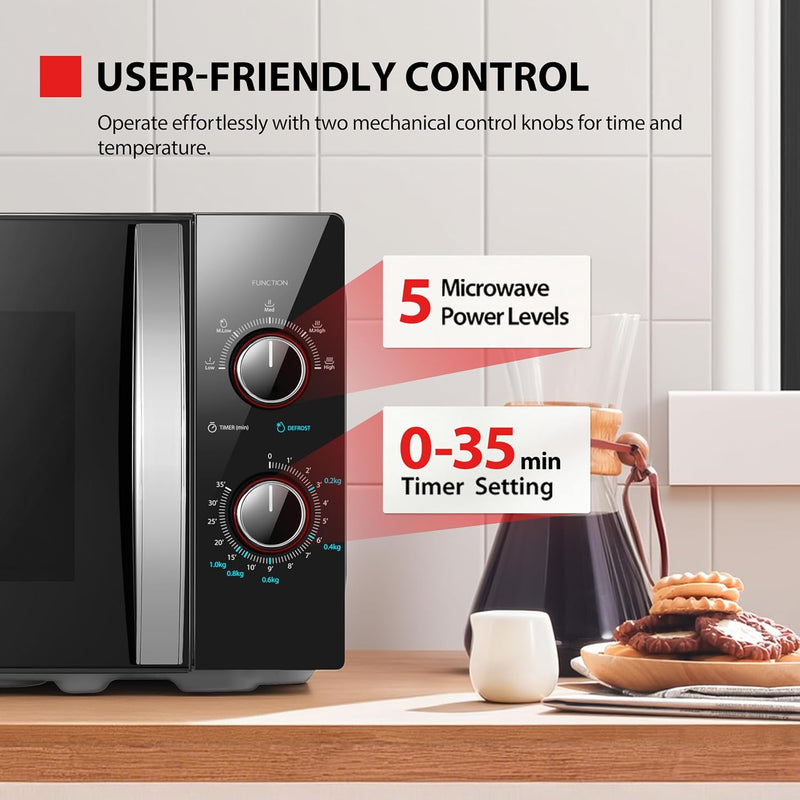 800W 23L Microwave Oven with Digital Display Auto