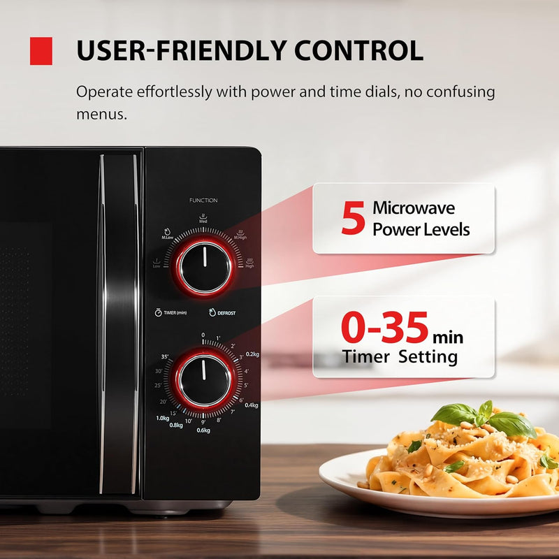 800W 23L Microwave Oven with Digital Display Auto