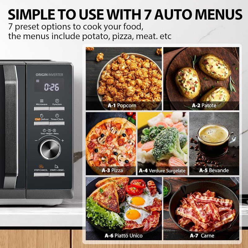 800W 23L Microwave Oven with Digital Display Auto