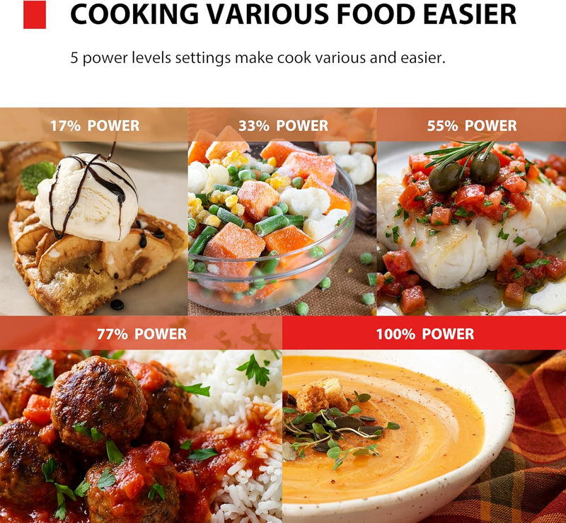800W 23L Microwave Oven with Digital Display Auto