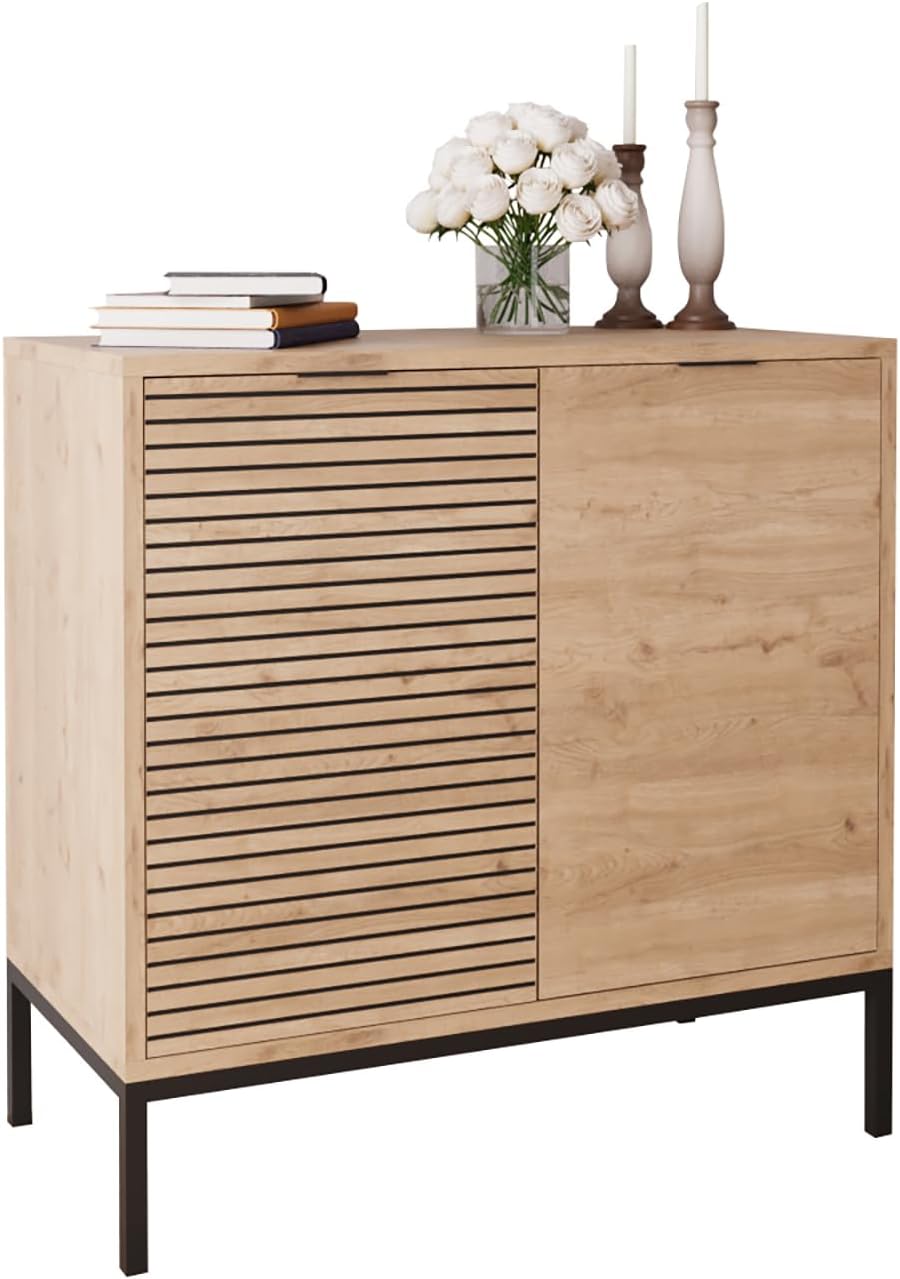 80CM Narrow Sideboard Cabinet Modern Wooden Storage