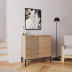 80CM Narrow Sideboard Cabinet Modern Wooden Storage
