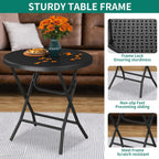 80CM Round Garden Table Super Light Folding Camping