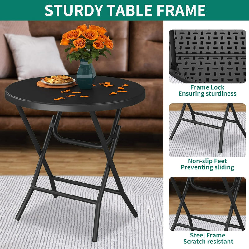 80CM Round Garden Table Super Light Folding Camping