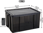 80lx3 Heavy-Duty Storage Boxes Plastic Stackable Box (3Pack)