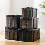 80lx3 Heavy-Duty Storage Boxes Plastic Stackable Box (3Pack)