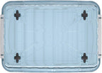 80lx6 Plastic Storage Boxes with Wheels Lidded Box (6 Pack)