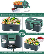 80W Faster Heating Electric Lunch Box Upgraded 3