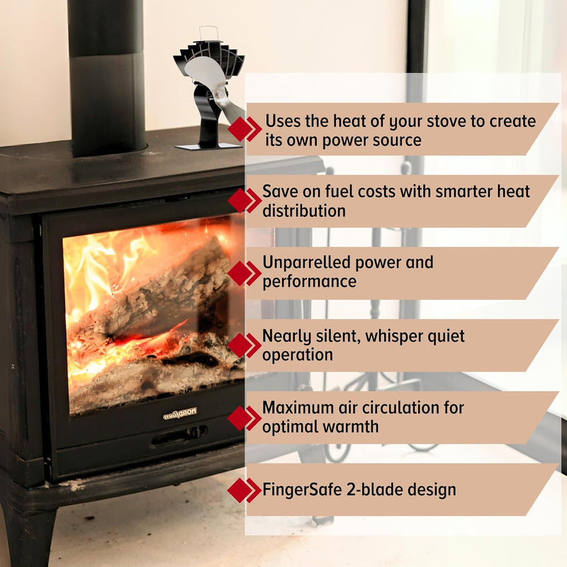 810cakbx Heat Powered Wood Stove Fan Nickel Bilingual